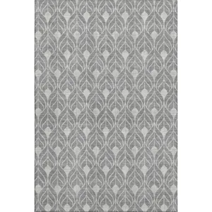 Luxury Washable Indoor/Outdoor The Reserve Gray 2\'6\" x 3\'10\" Rug