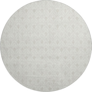 Luxury Washable Indoor/Outdoor The Reserve Ivory 8' x 8' Round Rug