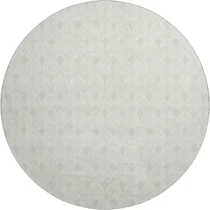 Luxury Washable Indoor/Outdoor The Reserve Ivory 8\' x 8\' Round Rug