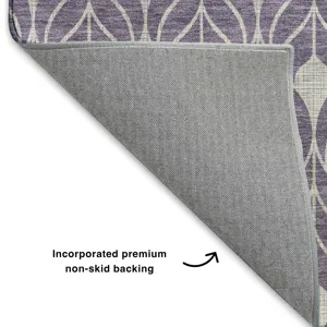 Luxury Washable Indoor/Outdoor The Reserve Plum 8\' x 10\' Rug