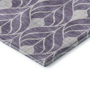 Luxury Washable Indoor/Outdoor The Reserve Plum 8\' x 10\' Rug