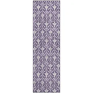 Luxury Washable Indoor/Outdoor The Reserve Plum 2\'3\" x 7\'6\" Runner Rug