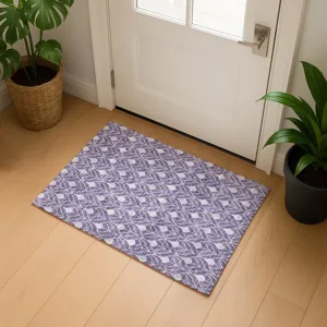Luxury Washable Indoor/Outdoor The Reserve Plum 1\'8\" x 2\'6\" Rug