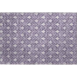 Luxury Washable Indoor/Outdoor The Reserve Plum 1\'8\" x 2\'6\" Rug