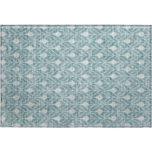 Luxury Washable Indoor/Outdoor The Reserve Teal Rug
