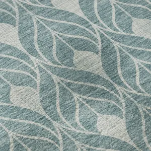 Luxury Washable Indoor/Outdoor The Reserve Teal 3\' x 5\' Rug
