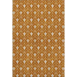 Luxury Washable Indoor/Outdoor The Reserve Terracotta 10\' x 14\' Rug