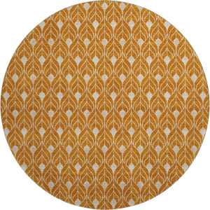 Luxury Washable Indoor/Outdoor The Reserve Terracotta 8' x 8' Round Rug