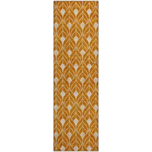 Luxury Washable Indoor/Outdoor The Reserve Terracotta 2\'3\" x 7\'6\" Runner Rug