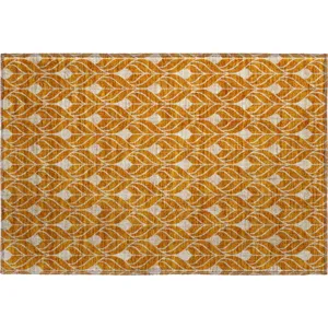 Luxury Washable Indoor/Outdoor The Reserve Terracotta 1\'8\" x 2\'6\" Rug