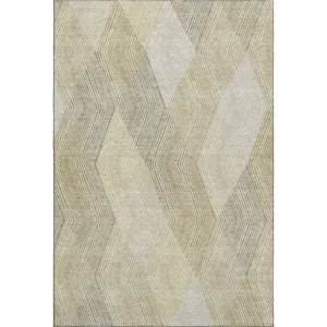 Luxury Washable Indoor/Outdoor The Reserve Beige 10\' x 14\' Rug