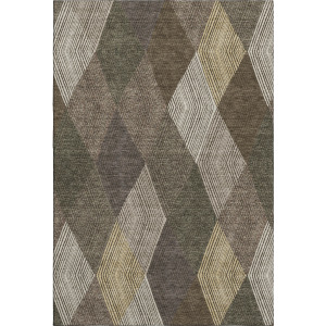 Luxury Washable Indoor/Outdoor The Reserve Brown Rug