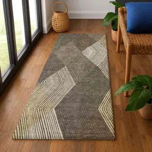 Luxury Washable Indoor/Outdoor The Reserve Brown 2\'3\" x 7\'6\" Runner Rug