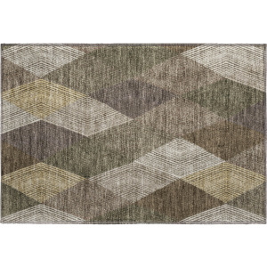 Luxury Washable Indoor/Outdoor The Reserve Brown Rug