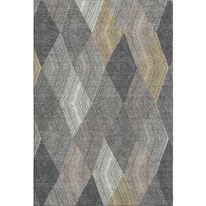 Luxury Washable Indoor/Outdoor The Reserve Charcoal Rug