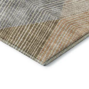 Luxury Washable Indoor/Outdoor The Reserve Copper 10\' x 14\' Rug
