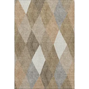 Luxury Washable Indoor/Outdoor The Reserve Copper 10\' x 14\' Rug