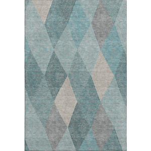 Luxury Washable Indoor/Outdoor The Reserve Turquoise Rug
