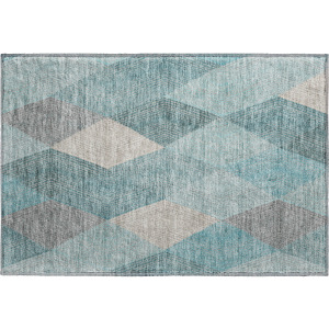 Luxury Washable Indoor/Outdoor The Reserve Turquoise Rug
