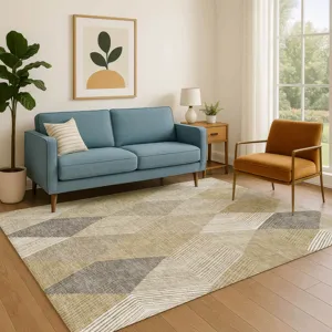Luxury Washable Indoor/Outdoor The Reserve Wheat 8\' x 10\' Rug
