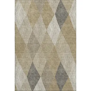 Luxury Washable Indoor/Outdoor The Reserve Wheat 8\' x 10\' Rug