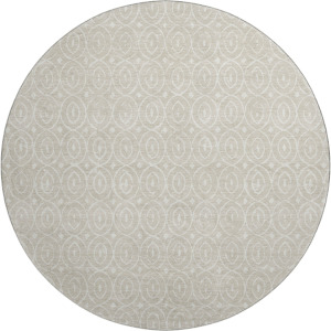 Luxury Washable Indoor/Outdoor The Reserve Beige 8' x 8' Round Rug