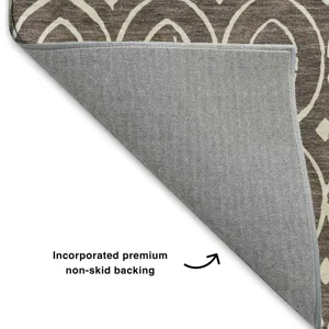 Luxury Washable Indoor/Outdoor The Reserve Brown 2\'6\" x 3\'10\" Rug