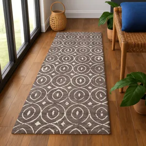Luxury Washable Indoor/Outdoor The Reserve Brown 2\'3\" x 7\'6\" Runner Rug