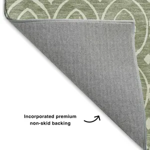Luxury Washable Indoor/Outdoor The Reserve Fern 2\'3\" x 7\'6\" Runner Rug