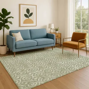Luxury Washable Indoor/Outdoor The Reserve Fern 3\' x 5\' Rug