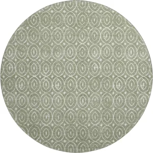 Luxury Washable Indoor/Outdoor The Reserve Fern 8\' x 8\' Round Rug