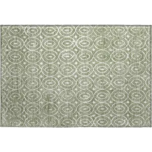 Luxury Washable Indoor/Outdoor The Reserve Fern 1\'8\" x 2\'6\" Rug