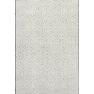Luxury Washable Indoor/Outdoor The Reserve Ivory 5\' x 7\'6\" Rug