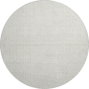 Luxury Washable Indoor/Outdoor The Reserve Ivory 8' x 8' Round Rug