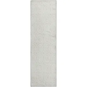Luxury Washable Indoor/Outdoor The Reserve Ivory 2\'3\" x 7\'6\" Runner Rug