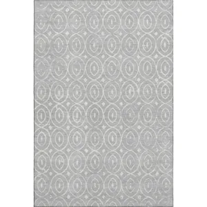 Luxury Washable Indoor/Outdoor The Reserve Silver 2\'6\" x 3\'10\" Rug