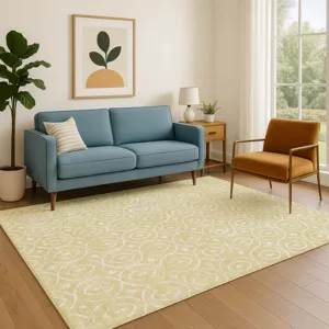 Luxury Washable Indoor/Outdoor The Reserve Wheat 5\' x 7\'6\" Rug
