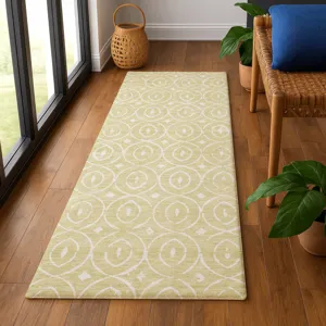 Luxury Washable Indoor/Outdoor The Reserve Wheat 2\'3\" x 7\'6\" Runner Rug