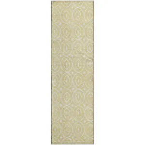 Luxury Washable Indoor/Outdoor The Reserve Wheat 2\'3\" x 7\'6\" Runner Rug