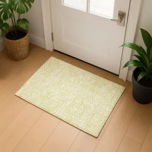 Luxury Washable Indoor/Outdoor The Reserve Wheat 1\'8\" x 2\'6\" Rug