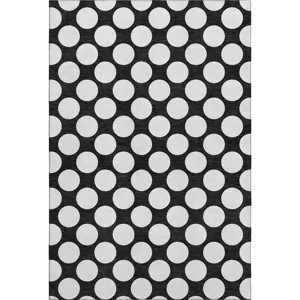 Luxury Washable Indoor/Outdoor The Reserve Black 9\' x 12\' Rug