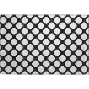 Luxury Washable Indoor/Outdoor The Reserve Black 1\'8\" x 2\'6\" Rug
