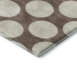 Luxury Washable Indoor/Outdoor The Reserve Coffee 8\' x 10\' Rug