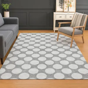 Luxury Washable Indoor/Outdoor The Reserve Gray 2\'6\" x 3\'10\" Rug