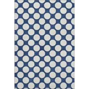 Luxury Washable Indoor/Outdoor The Reserve Navy 10\' x 14\' Rug