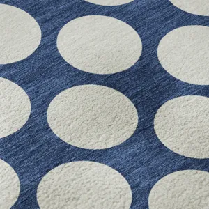 Luxury Washable Indoor/Outdoor The Reserve Navy 10\' x 14\' Rug