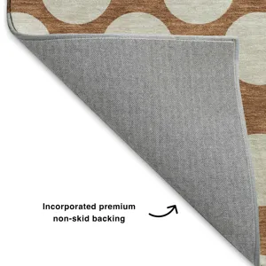 Luxury Washable Indoor/Outdoor The Reserve Paprika 3\' x 5\' Rug