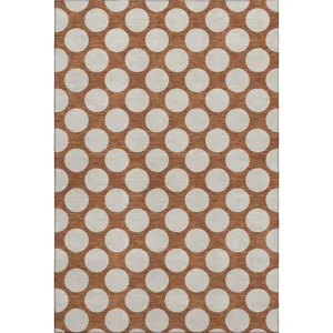 Luxury Washable Indoor/Outdoor The Reserve Paprika 3\' x 5\' Rug