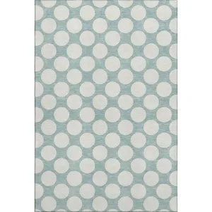 Luxury Washable Indoor/Outdoor The Reserve Seafoam 8\' x 10\' Rug