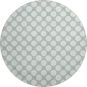 Luxury Washable Indoor/Outdoor The Reserve Seafoam 8' x 8' Round Rug